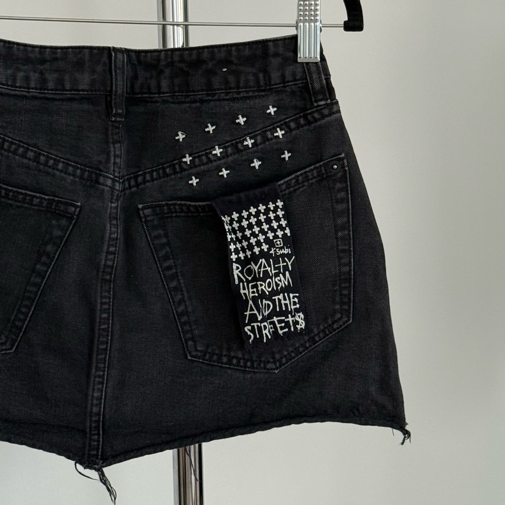 Ksubi Women's Black Mini Denim Skirt, size 24 - Picture 9 of 15